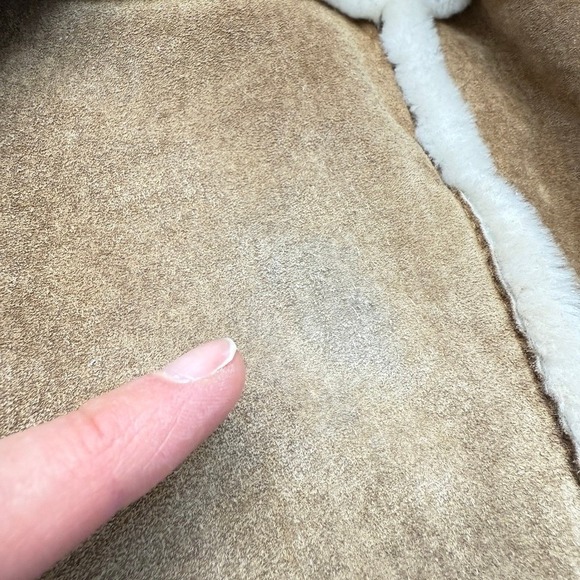 Bernardo Suede Sherpa Patchwork Coat Womens XLP Southwestern Fall Winter Warm - Picture 9 of 16